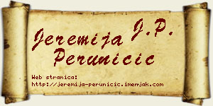 Jeremija Peruničić vizit kartica